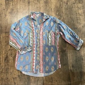 VTG patterned button down